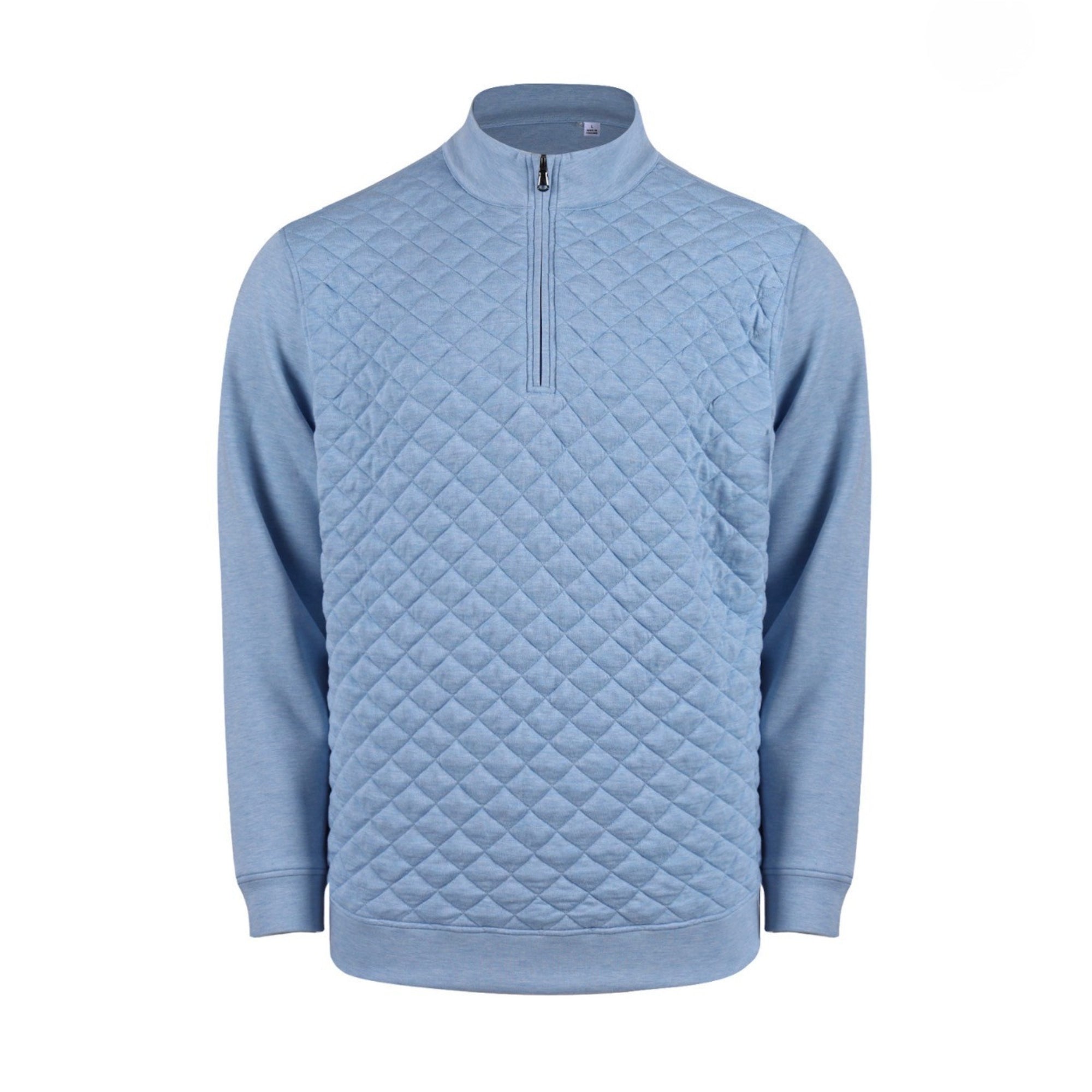 Quilted Cloud 1/4 Zip Pullover - Oxford Blue