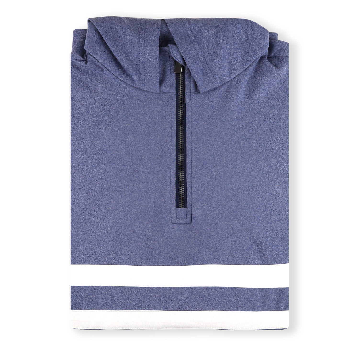 Striped 1/2 Zip Hood